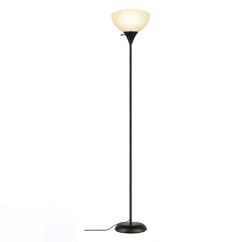 182cm Traditional Floor Lamp with USB and Outlet, Silver Grey