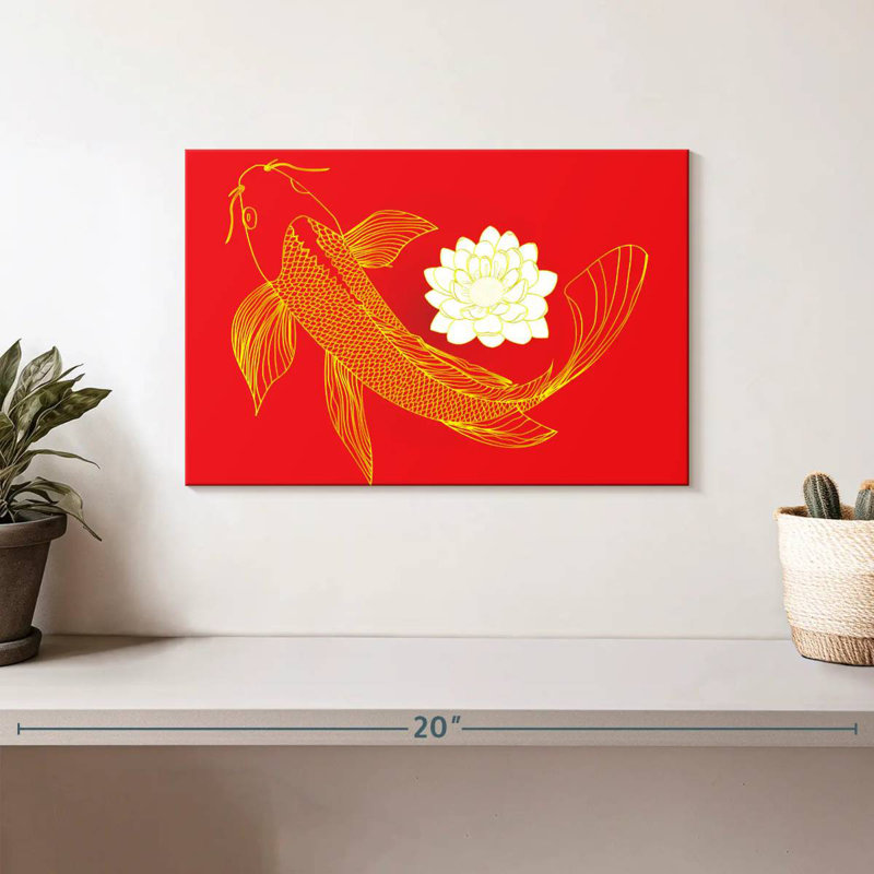 Oriental Koi Fish, 8" H x 12" W