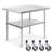 24" W x 36" L Stainless Steel Work Table with Undershelf & Caster Wheels