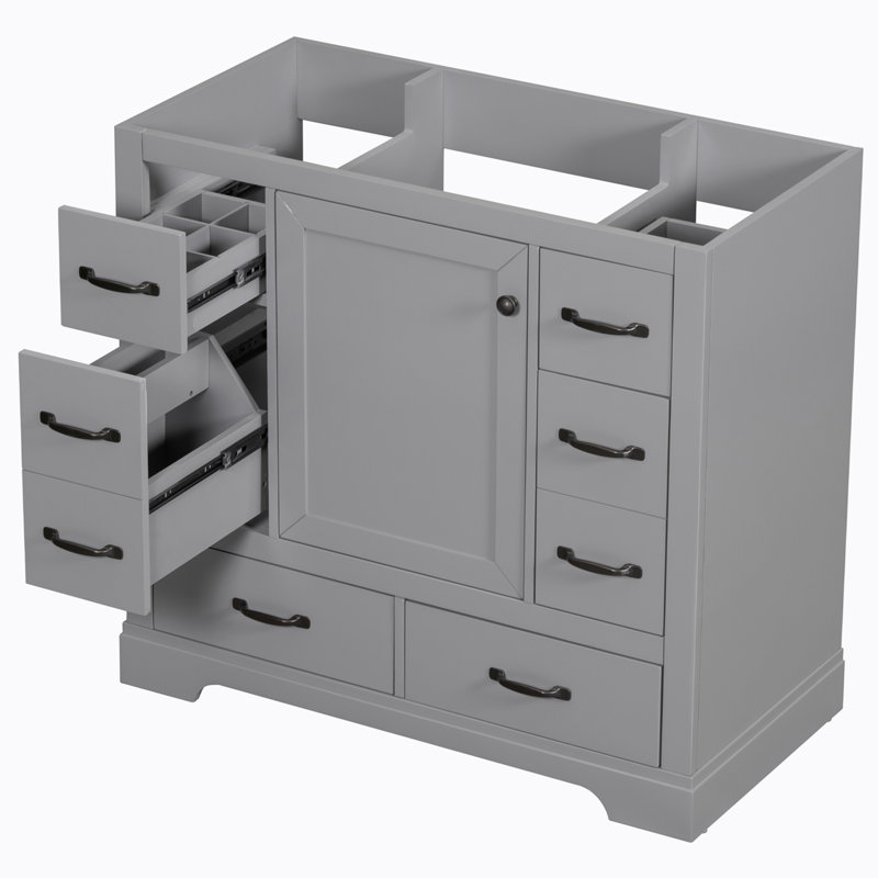 35.50'' Single Bathroom Vanity Base Only, Gray
