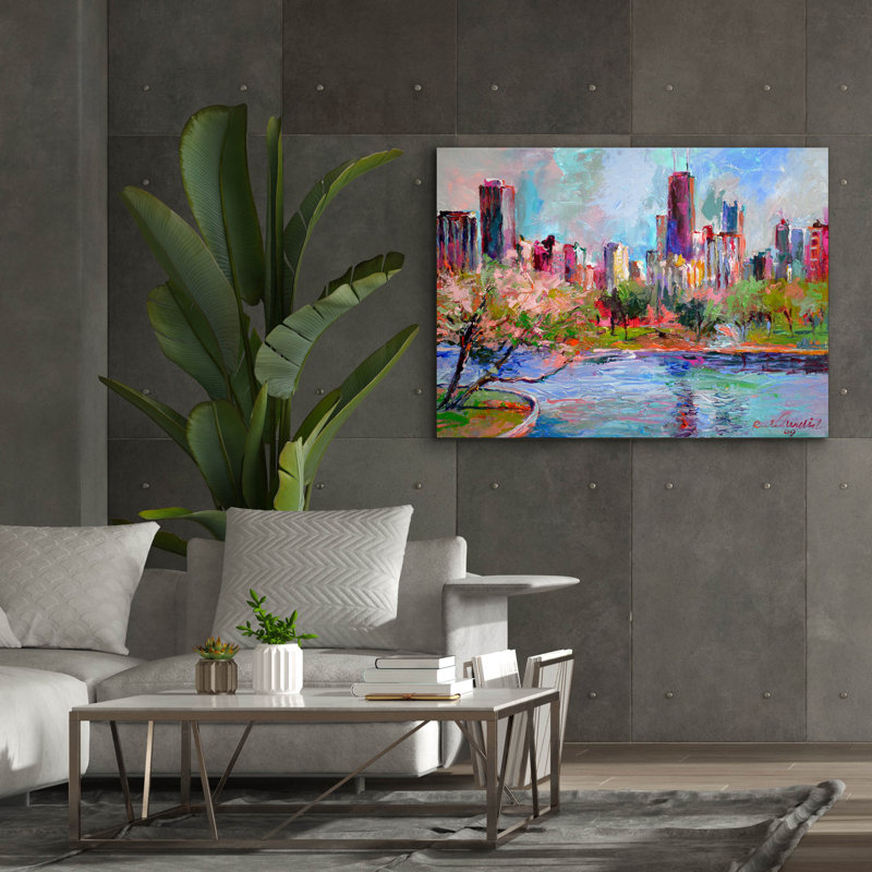«Cityscape 2» par Richard Wallich, H 40 po x l 54 po x P 1,5 po
