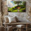 "Whimsical Hobbit Hill House", toile de fond de scène de jardin sur toile-703352587