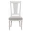 Chaise d'appoint (lot de 2) lin gris clair et blanc vieilli