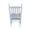 Chaise berçante en bois blanc, sans tapis