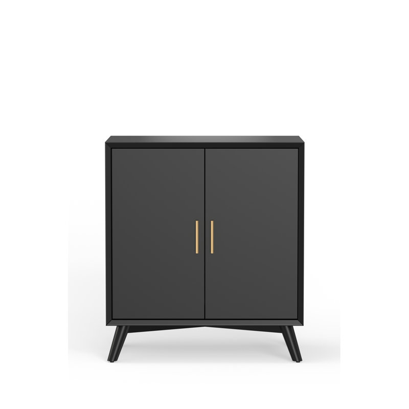 Armoire bar basse Williams, Noir