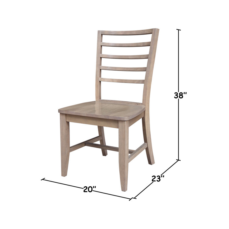 Compean 18'' H Solid Wood Side Chair, Flax