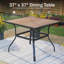 Table de salle à manger de 37 pouces avec table de parasol et trou pour parasol de 1,57 pouce