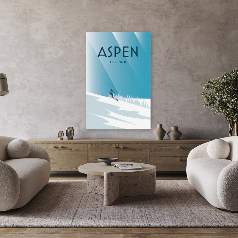 Aspen - Adventure, Aspen, Colorado, art illustratif, H 48 po x l 32 po