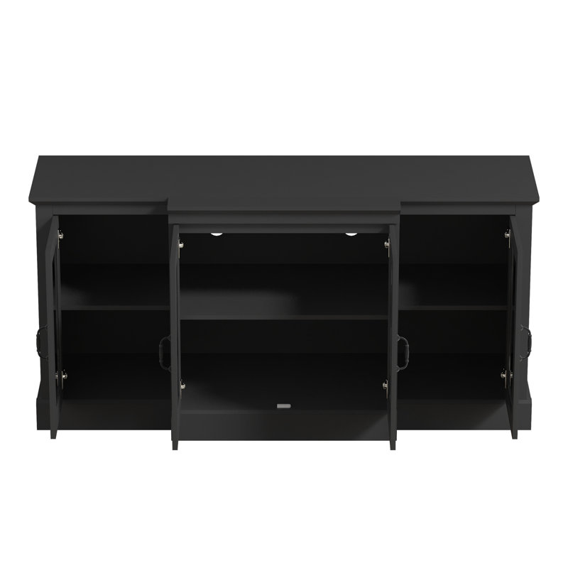 Ariba Traditional 60.4"W Wide Accent Sideboard, Black