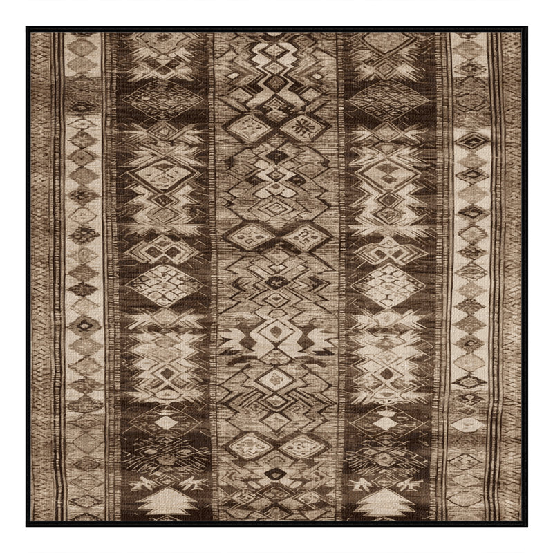 Washable Quilting Patterns Farm Area Rug, Square 3'