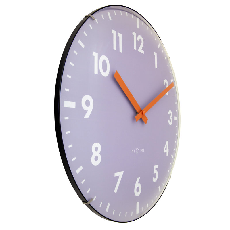 Citybeat Glass Wall Clock, Lavender