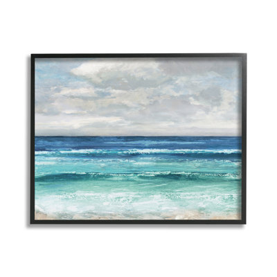 Abstrait plage nuageuse encadrée, art giclée par Amber Sterling