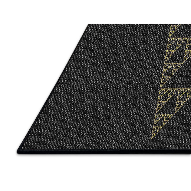 Tapis décoratif noir Pouliot, Rectangle 8 pi x 12 pi