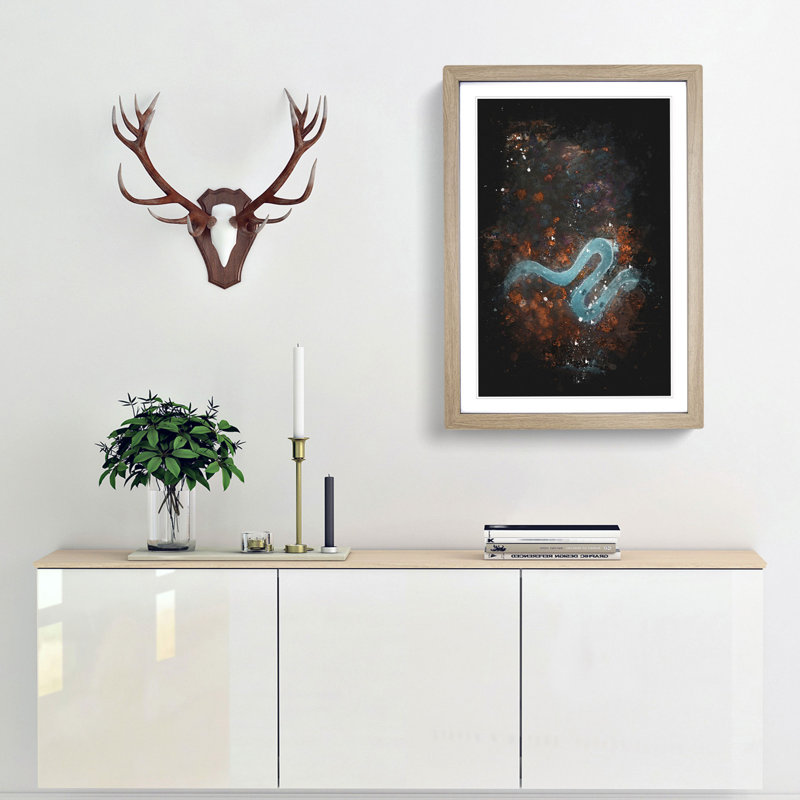 Road in Bregaglia Switzerland - Picture Frame Graphic Art Print, 63cm H x 45cm W x 2cm D, Oak Framed