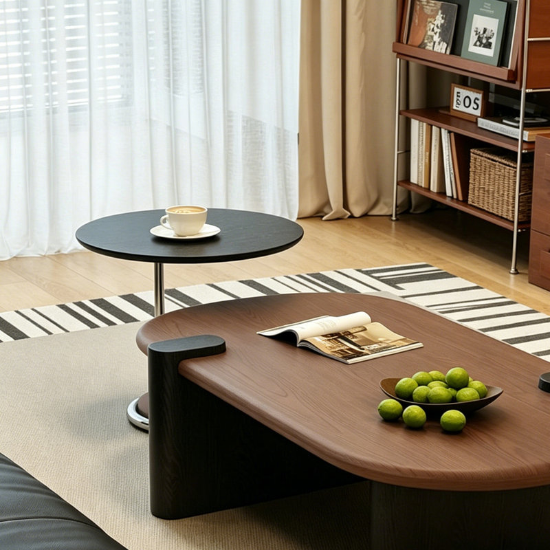 Table basse moderne de style médiéval, 13.8" H x 51.2" W x 27.6" D