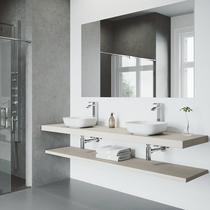 Robinet de lavabo vasque à poignée simple H 12 po Duris, Chrome