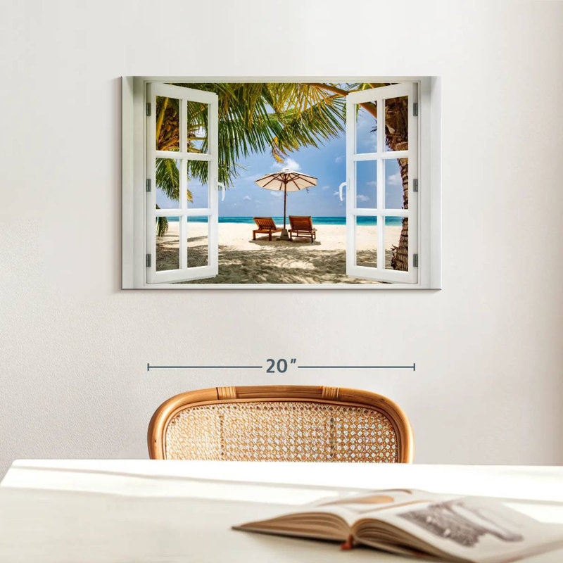 " Beach Window ", 16" H x 24" W