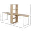 Bureau d'ordinateur 88 po pour 2 personnes avec tablettes de rangement 88 po