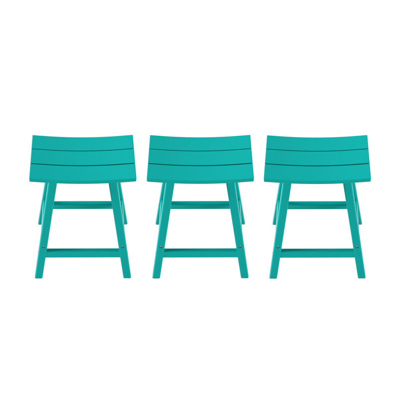 Tabouret d'extérieur Laguna, Tabouret de comptoir (siège d'une hauteur de 24 p, Turquoise