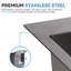 32"L × 19"W Drop-in Single Bowl Stainless Steel Kitchen Sink-122286222