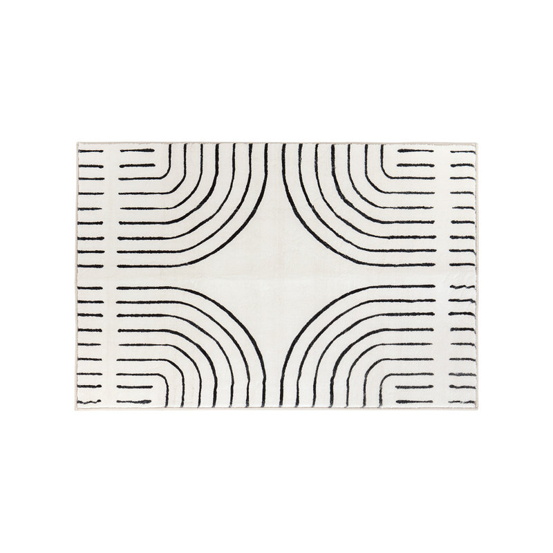 Bohemian Lines Washable Non Slip Area Rugs, Rectangle 2' x 3'