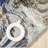Abstract Machine Woven Polypropylene Marble Area Rug in Blue-87093343