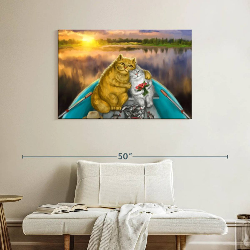 Date de pêche des chats, H 26 po x l 39 po