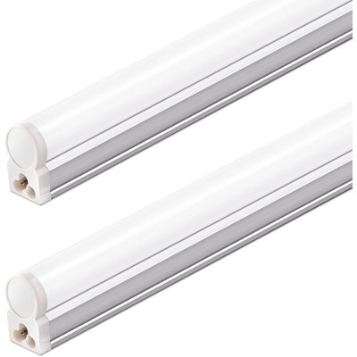 Barrina T5 Led Shop Lights, 4ft, 2200lm, 6500k (super Bright White), 20w, Utility Garage Lighting, Ceiling And Under Cabinet Light, Corded Electric With On/off Switch, 2 Packs