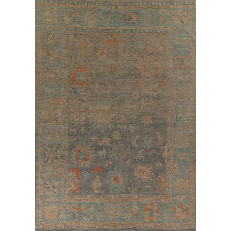 Vegetable Dye Oushak Turkish Area Rug 10x13