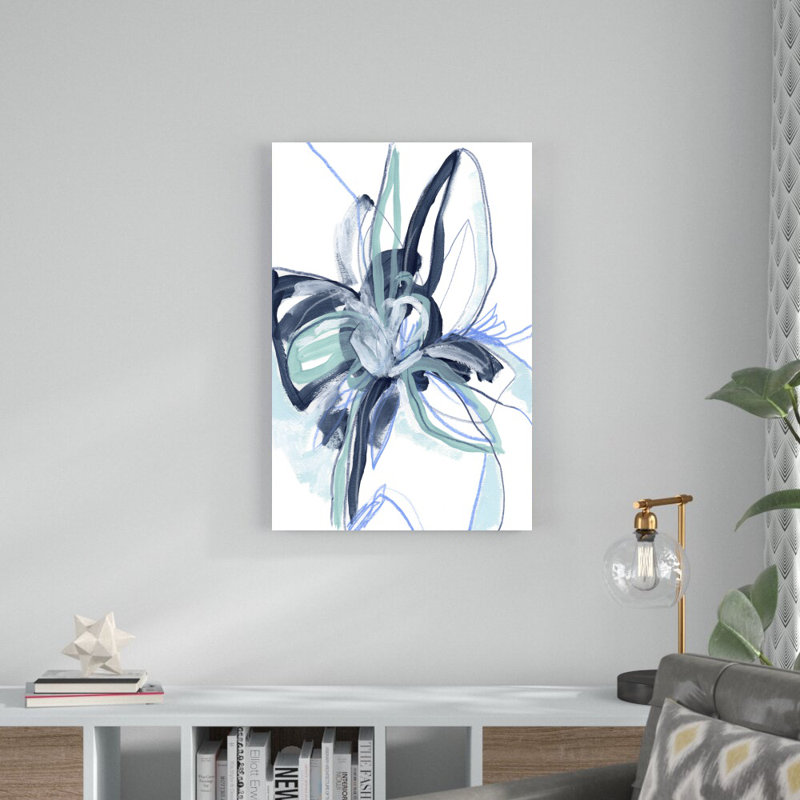 Éclat floral bleu II, H 36 po x l 24 po