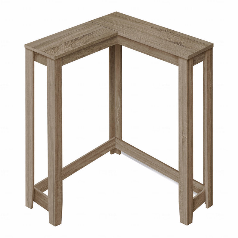 Console étroite, vestibule de coin de salon dans le hall d'entrée, stratifié brun contemporain moderne, Taupe, Taupe