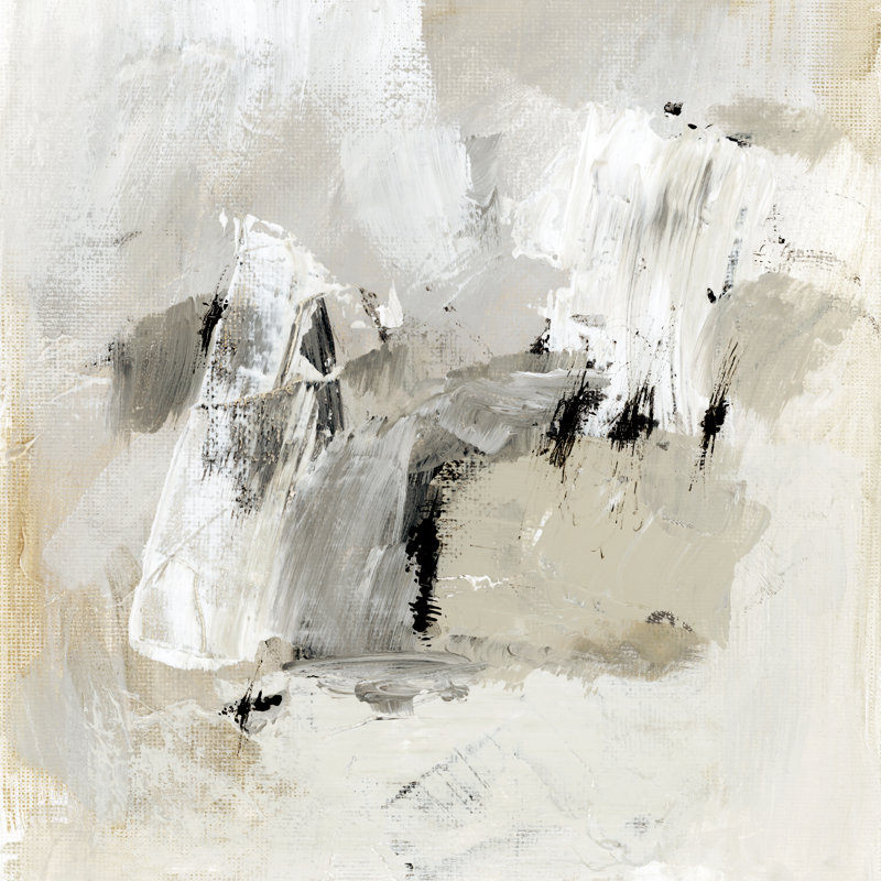 Neutral Brushstrokes II by Victoria Barnes - Wrapped Canvas Painting, 91cm H x 91cm W x 3.8cm D