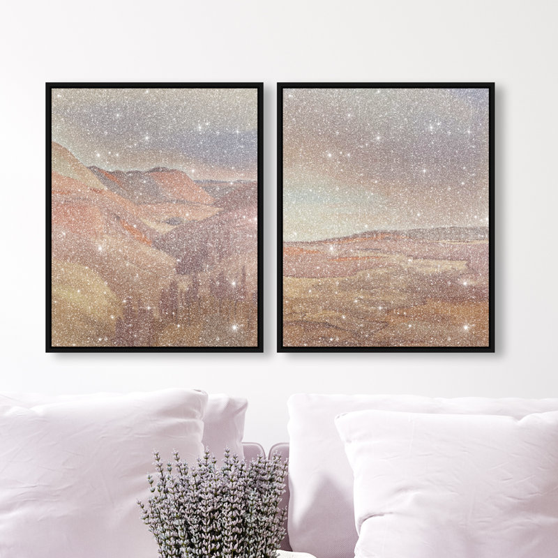 Collected Views Set Set by Oliver Gal, 17"H x 21"W, Black Floater Frame
