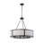 6-Light Fabric Drum Chandelier