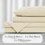 Ensemble de draps plissés à poche extra-large Southshore Fine Linens Vilano, draps en microfibre 21 po avec ourlet plissé, 2 draps-housses, 2 taies d'oreiller, très grand lit, crème-29587733-29587734