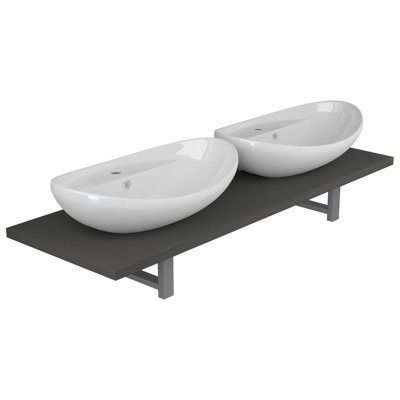 Bellinggrath 1200mm Double Bathroom Vanity with Vessel Ceramic Basin