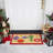 Brightly Colored Mixed Christmas Ornaments Doormat with Red Border 30" x 18"
