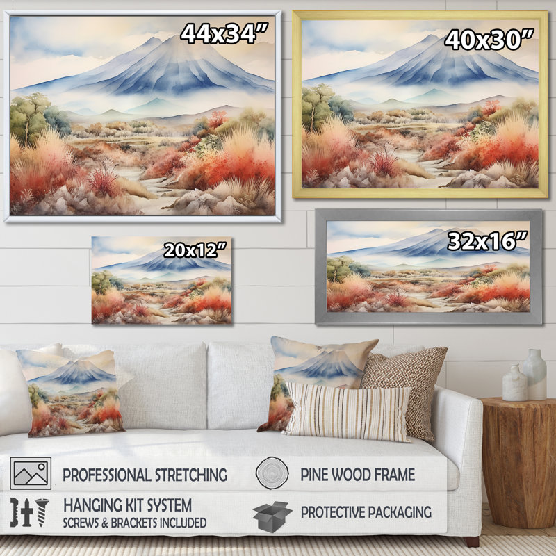 Art mural majestueux, Indonésie, Cadre de coin blanc fermé, H 30 po x l 40 po x P 1,5 po