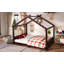 Lit double pleine grandeur avec lattes de soutien, structure en bois massif pour les enfants, pas de sommier tapissier et fabrication ouverte, espresso-895104055-895104053