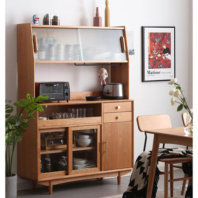 Scandinavian Solid Wood Modern Household Food Cabinet