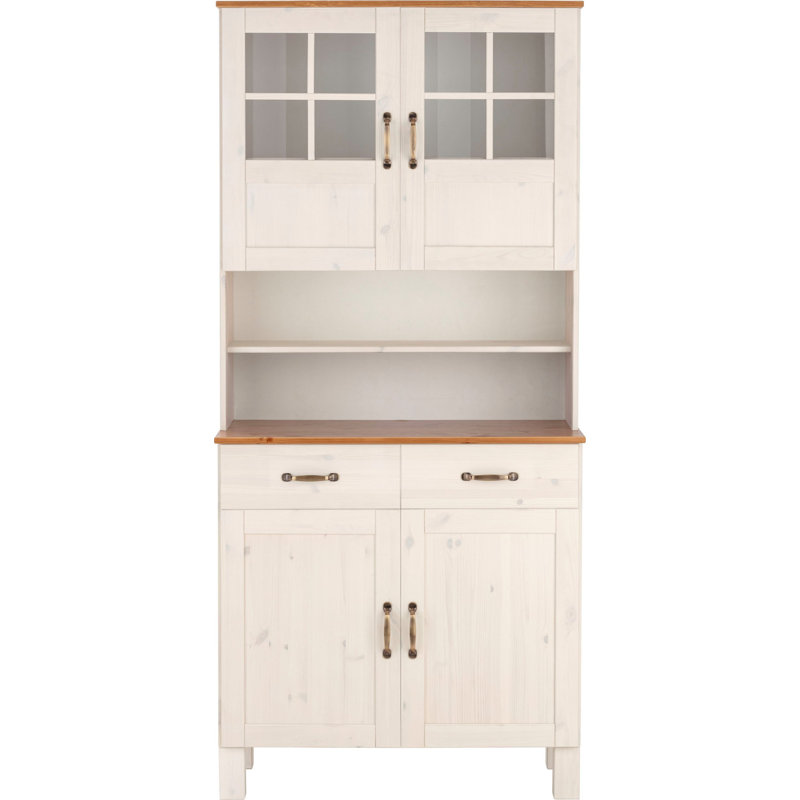 Martindale 85cm Solid Wood Sideboard, White/Honey