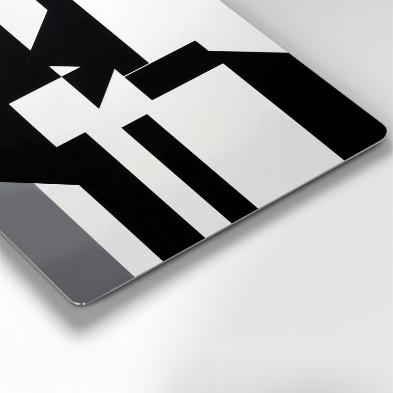 Abstract Shapes 1 Black Metal Wall Art, 12" H x 18" W