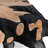 Cypress Root 40" Square Coffee Table Black/Natural