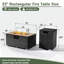 Table de foyer d'extérieur au gaz propane 32 "avec couvercle de réservoir de propane 2 pièces, 50 000 BTU-1005076338