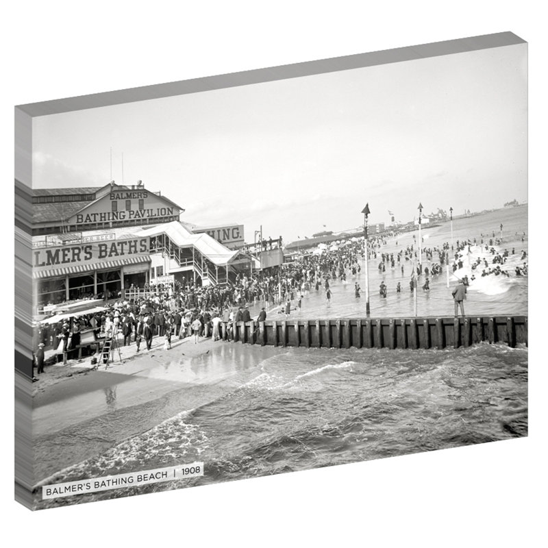 Balmers Bathing Beach, historique Coney Island - reproduction de photo sur toile tendue, H 30 po x l 40 po x 1,5 po