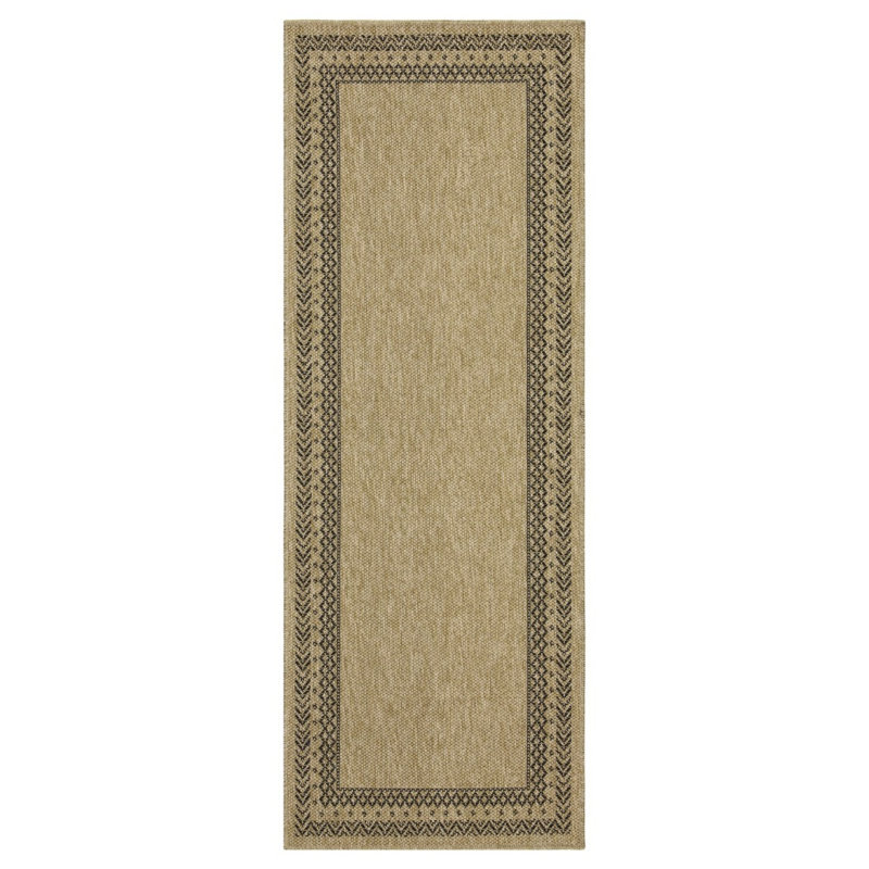 Earth GC_NTL1006 Jute/Black 5 Ft. 3 In. X 7 Ft. 3 In. Indoor/Outdoor Area Rug, Rectangle 5'3" x 7'3"
