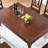 Nut-brown Rectangular Solid Wood Dining Table