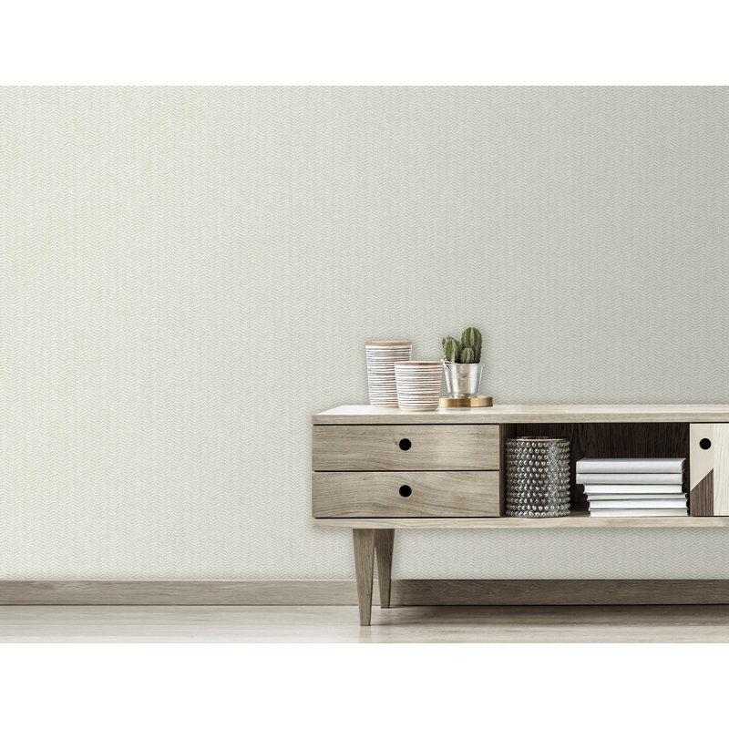  Rouleau de papier peint L 33 pi x l 20,9 po Waves, Taupe