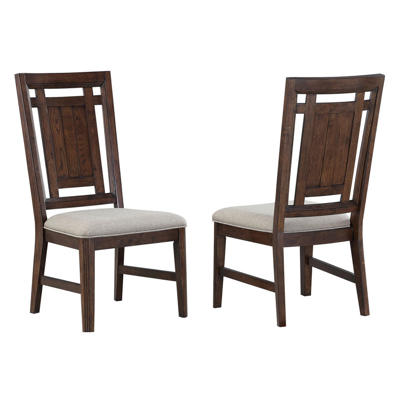 Ealy 19'' H Upholstered Oak Side Chair