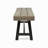 Outdoor Acacia Wood Patio Bench,Grey/Rustic Metal